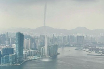 維港現水龍捲 屬有紀錄以來首次 政府飛行服務隊空中見「龍」